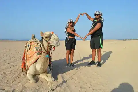 Private family camel ride